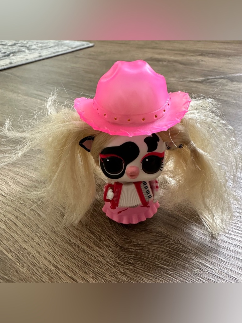 L.O.L Surprise Pink Country Cow Doll with Cowboy Hat Kids Toy